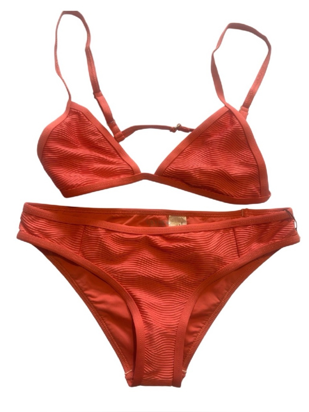 Tavik Textured Camellia Bikini Set Pink Sz M NWT